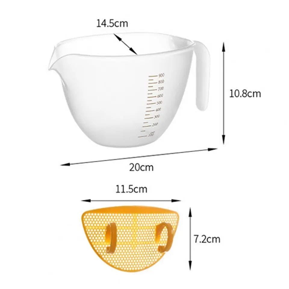 Measuring Cup With Scale, Multifunctional Egg Liquid Filter Cup, Egg Filter Measuring Cup, Household Restaurant Egg Beating Mixing Cup, Washer Strainer Bowl, Stirring Bowl With Scale Measuring Cup With Scale, Multifunctional Egg Liquid Filter Cup, Egg Filter Measuring Cup, Household Restaurant Egg Beating Mixing Cup, Washer Strainer Bowl, Stirring Bowl With Scale